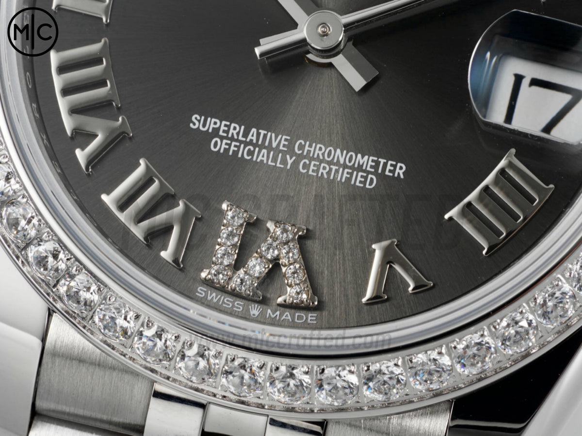 DateJust 31毫米女裝 278384 SS 灰色羅馬數字錶盤配 Jubilee 錶帶 - 高級版