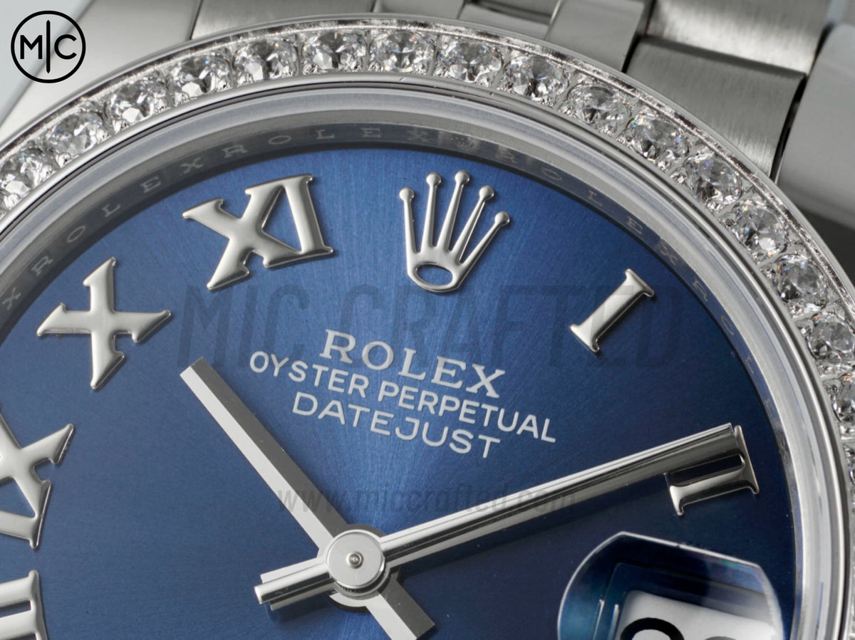 DateJust 31mm 女款 278384 不鏽鋼藍色羅馬數字錶盤配 Jubilee 錶帶 - 高級版
