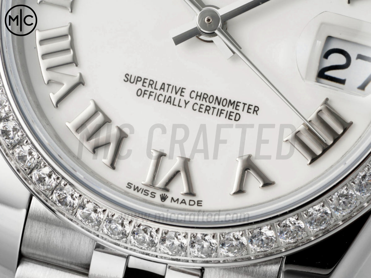 DateJust 31mm Ladies 278384 SS White Roman Dial on Jubilee Bracelet – Premium Edition