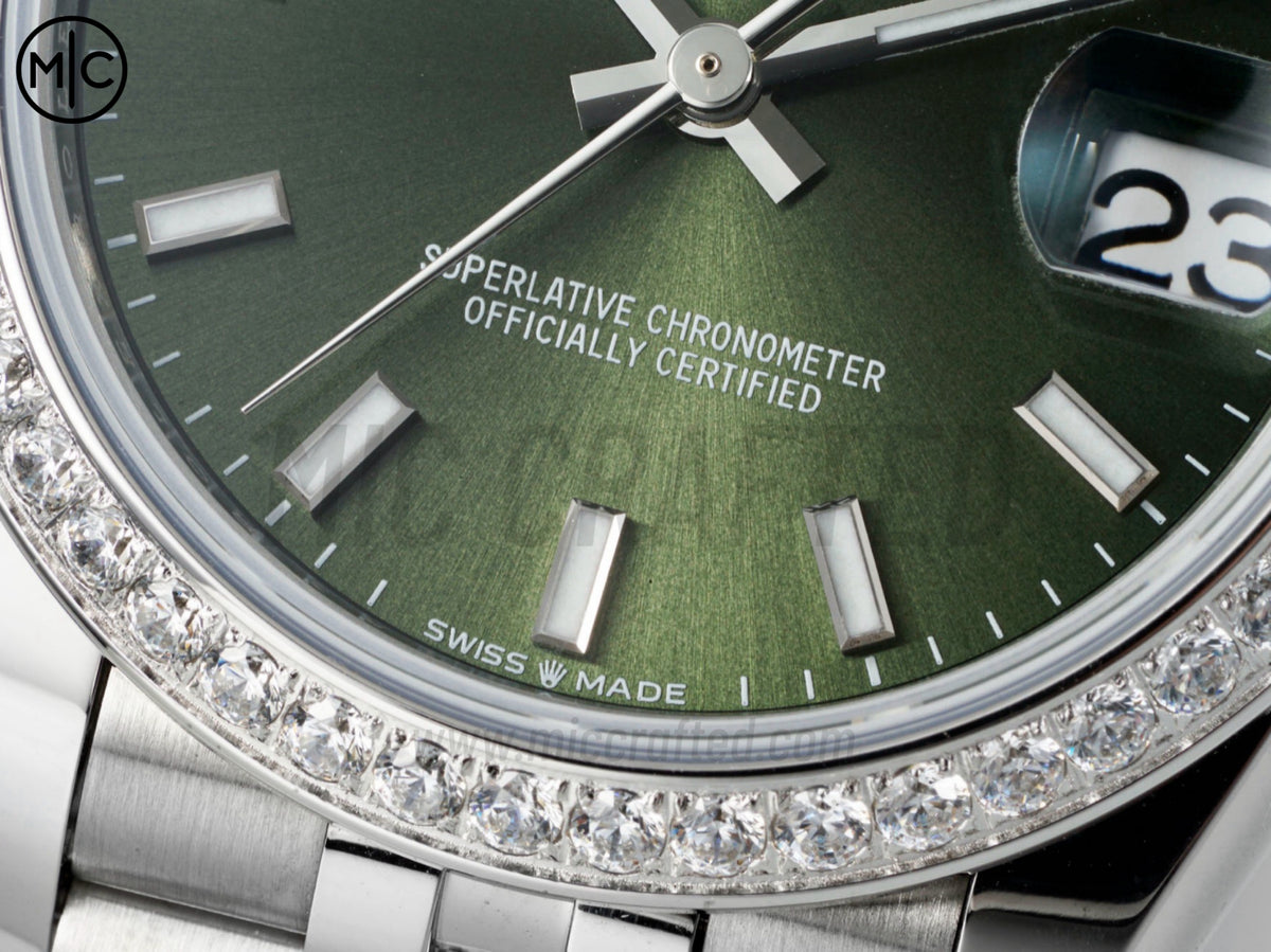 DateJust 31mm 女款 278384 不鏽鋼綠色錶盤配 Jubilee 錶帶 - 高級版