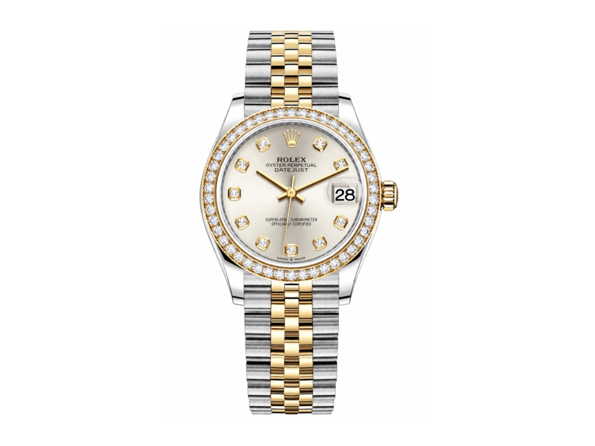 DateJust 31mm 女款 278383 不鏽鋼／黃金銀色錶盤配 Jubilee 錶帶 - 高級版