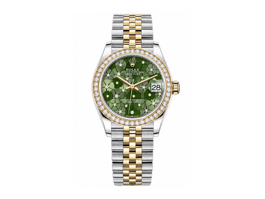DateJust 31mm Ladies 278383 SS/YG Green Flower Dial on Jubilee Bracelet – Premium Edition