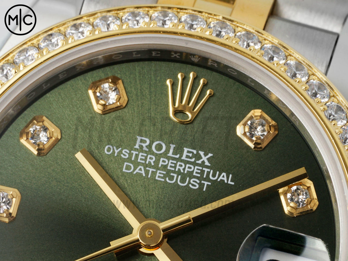 DateJust 31mm 女款 278383 不鏽鋼／黃金綠色錶盤配 Jubilee 錶帶 - 高級版