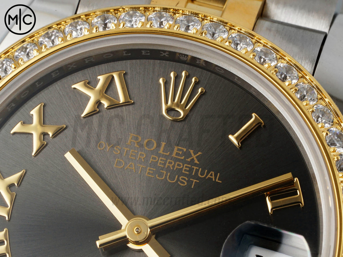 DateJust 31mm 女款 278383 不鏽鋼／黃金灰色羅馬數字錶盤配 Jubilee 錶帶 - 高級版