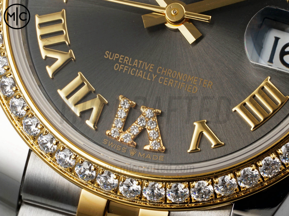 DateJust 31mm 女款 278383 不鏽鋼／黃金灰色羅馬數字錶盤配 Jubilee 錶帶 - 高級版