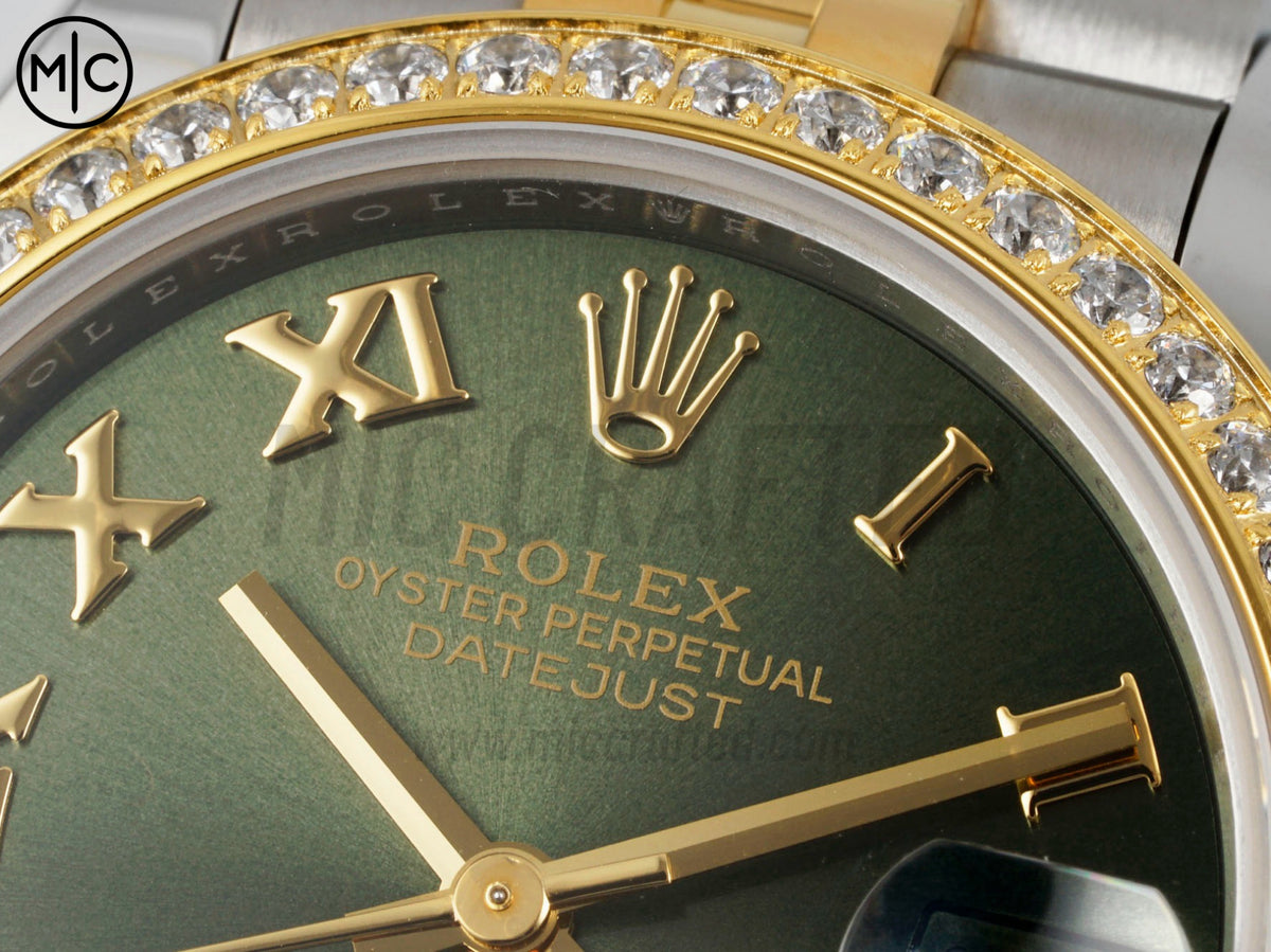 DateJust 31mm 女款 278383 不鏽鋼／黃金綠色羅馬數字錶盤配 Jubilee 錶帶 - 高級版