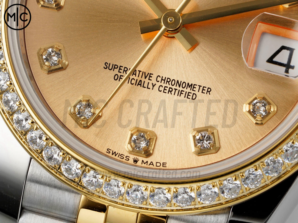 DateJust 31mm 女款 278383 不鏽鋼／黃金金色錶盤配 Jubilee 錶帶 - 高級版