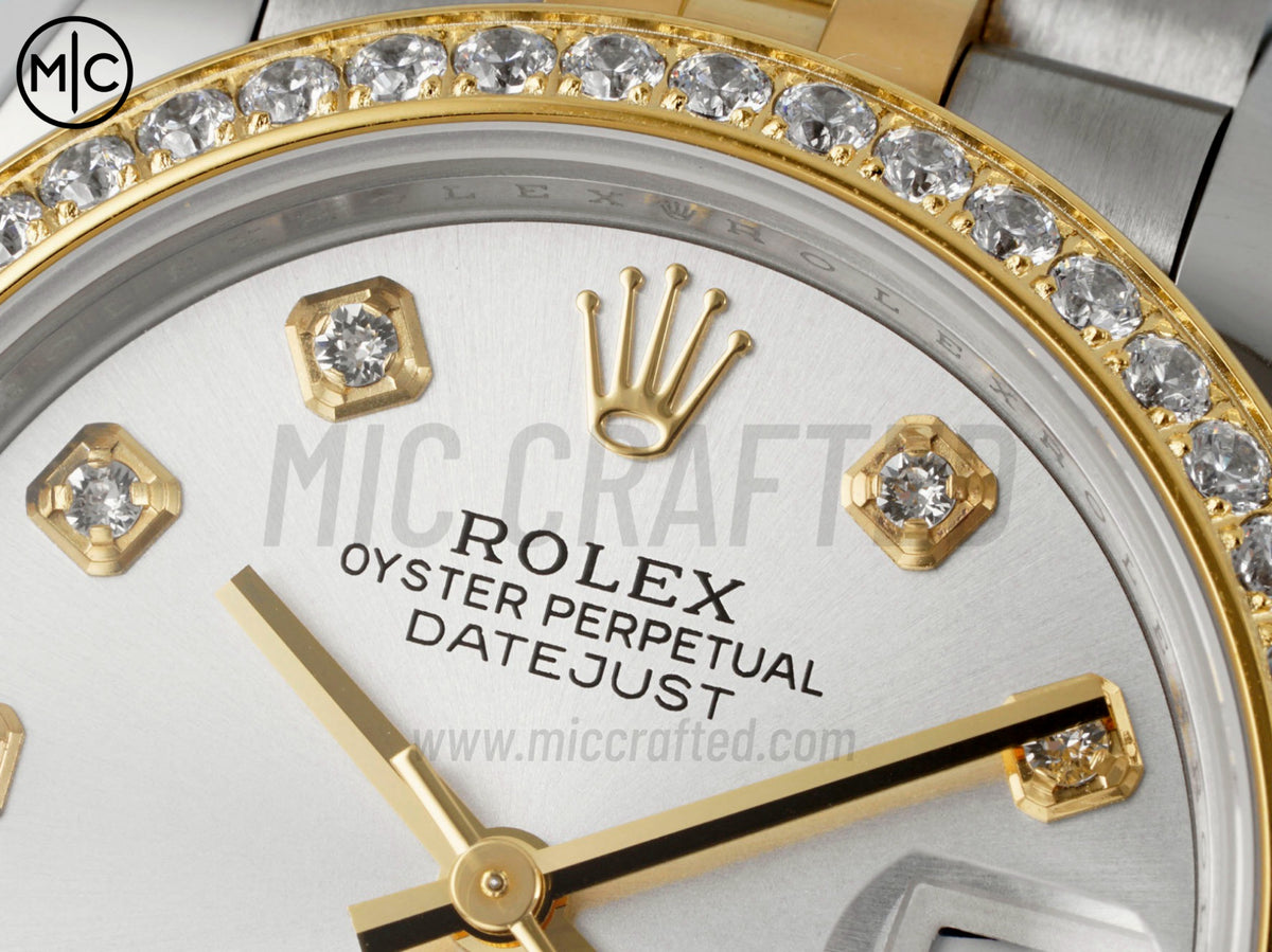 DateJust 31mm 女款 278383 不鏽鋼／黃金銀色錶盤配 Jubilee 錶帶 - 高級版