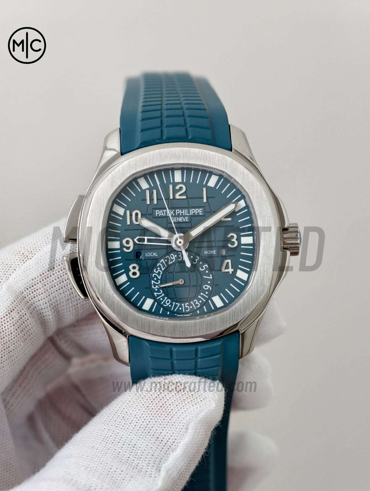 Aquanaut 5164G 41mm SS 藍色錶盤配藍色橡膠錶帶 - 高級版