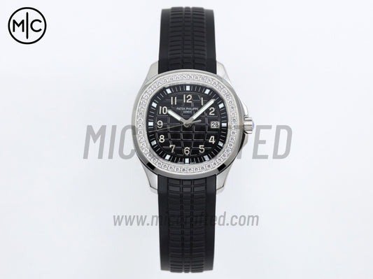 Aquanaut 5267 38.8mm SS Black Textured Dial on Black Rubber Strap Quartz – Premium Edition