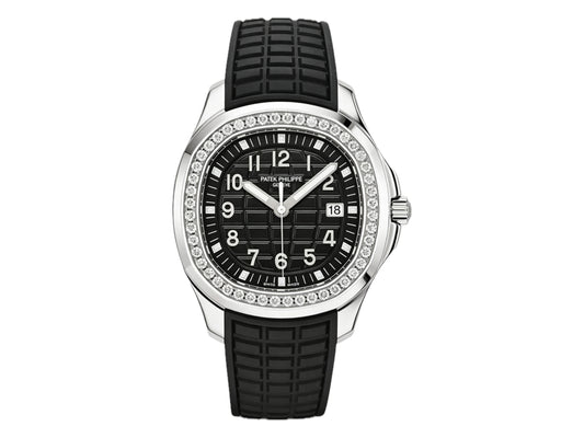 Aquanaut 5267 38.8mm SS Black Textured Dial on Black Rubber Strap Quartz – Premium Edition