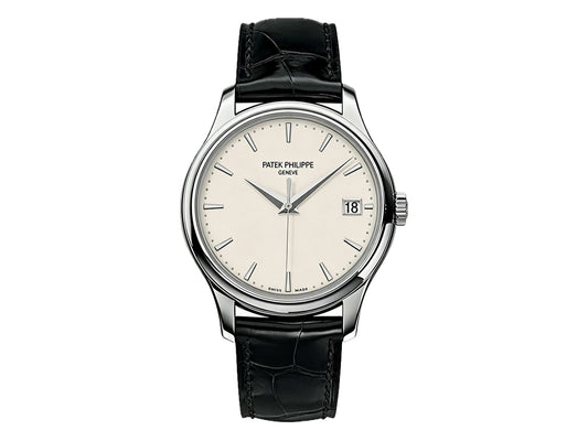 Calatrava 5227 39mm SS White Dial on Brown Leather Strap – Premium Edition