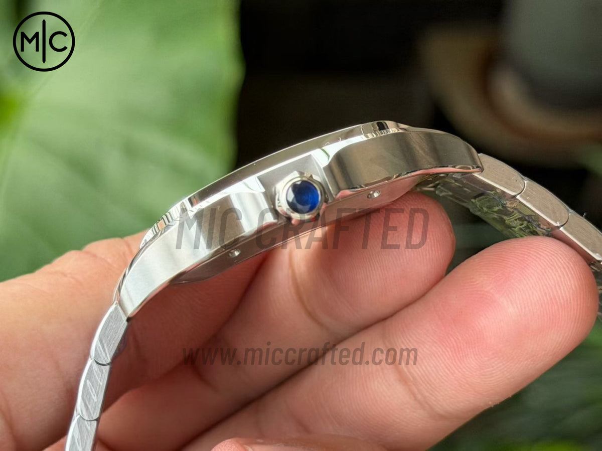 Santos De Cartier 40mm 藍色錶盤配 SS SmartLinks 錶鏈 - 尊享版