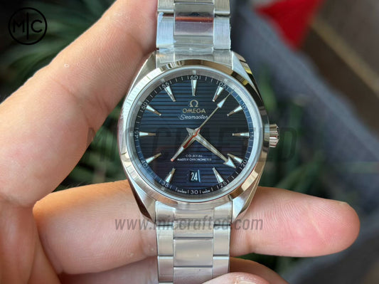 Aqua Terra 150M 38mm Master Chronometers Blue Dial on SS Bracelet – Premium Edition