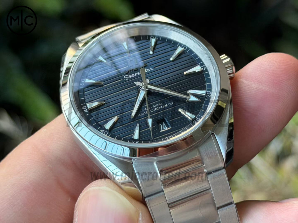 Aqua Terra 150M 38mm Master Chronometers Blue Dial on SS Bracelet – Premium Edition