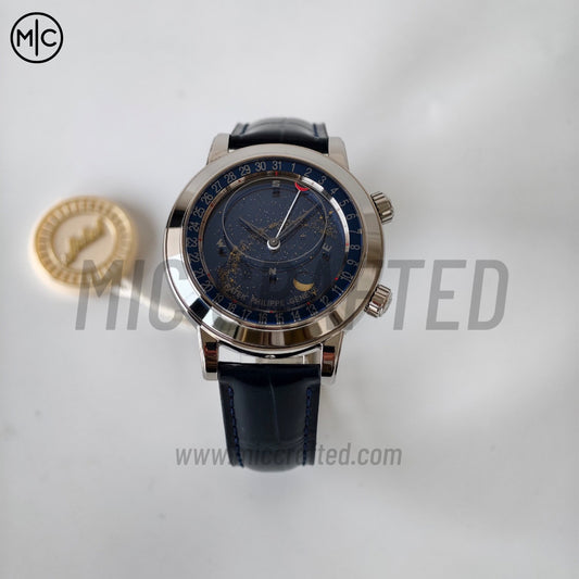 Grand Complications 6102 44mm SS Blue Dial on Blue Leather Strap – Premium Edition