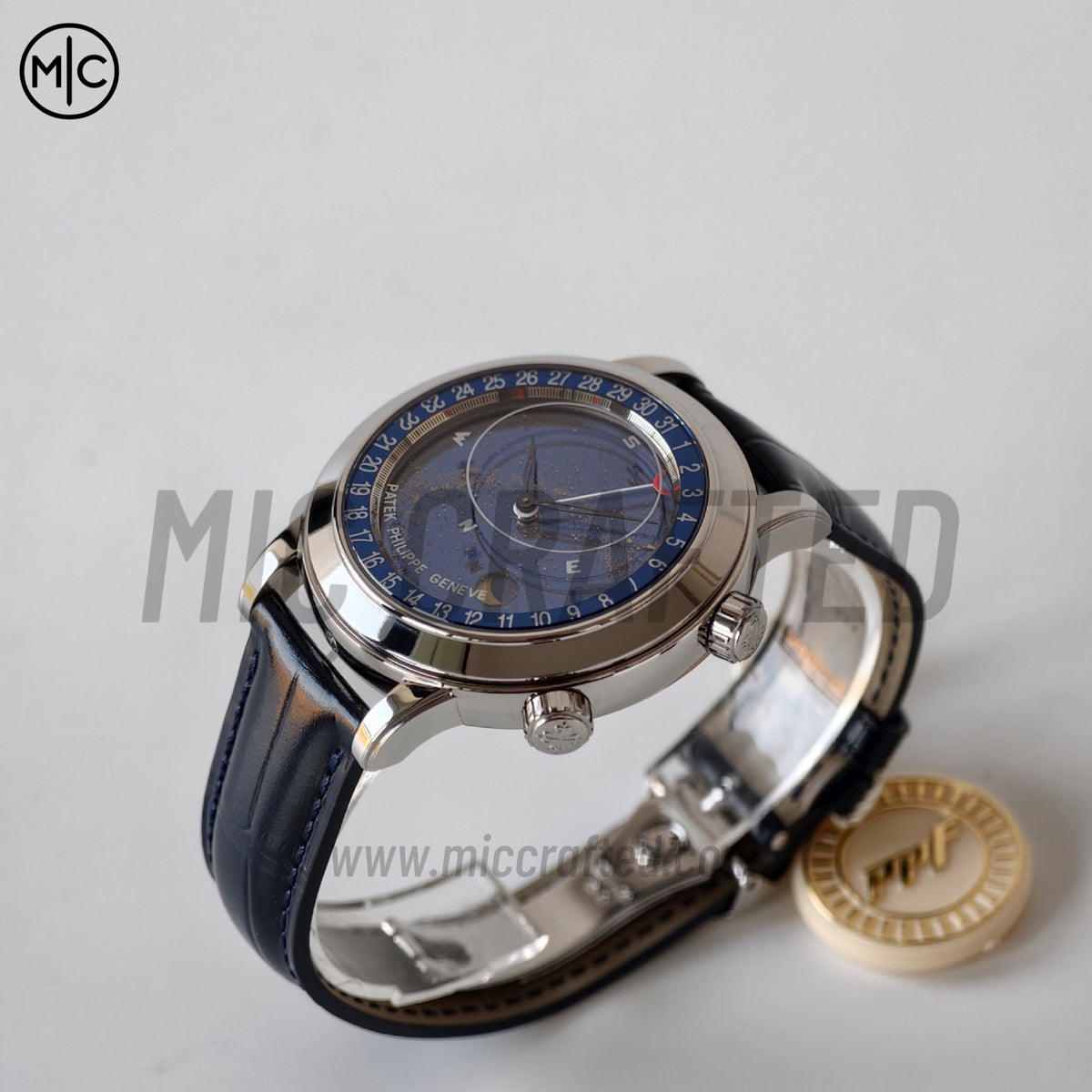 Grand Complications 6102 44mm 不鏽鋼 藍色錶盤搭配藍色皮革錶帶 - 尊享版