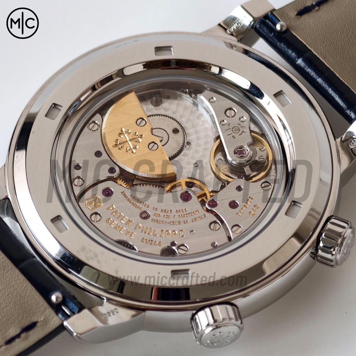 Grand Complications 6102 44mm 不鏽鋼 藍色錶盤搭配藍色皮革錶帶 - 尊享版