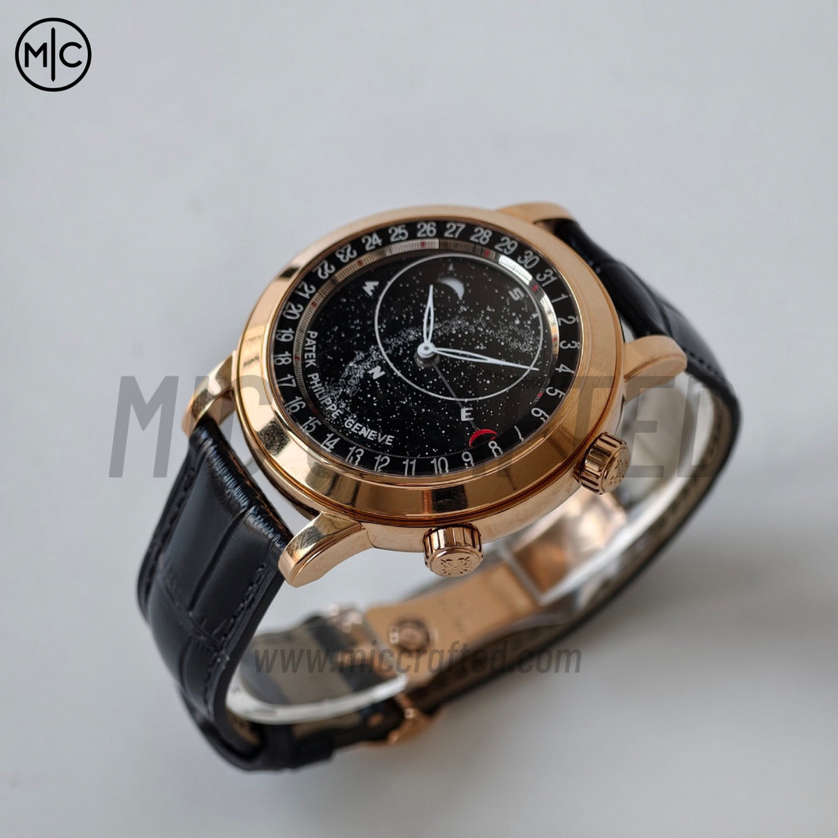 Grand Complications 6102 玫瑰金 黑色錶盤搭配黑色皮革錶帶 - 尊享版