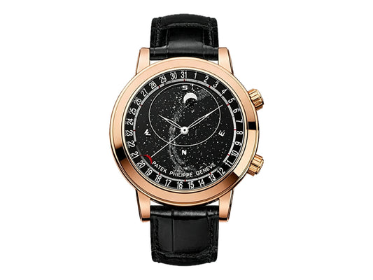Grand Complications 6102 RG Black Dial on Black Leather Strap – Premium Edition