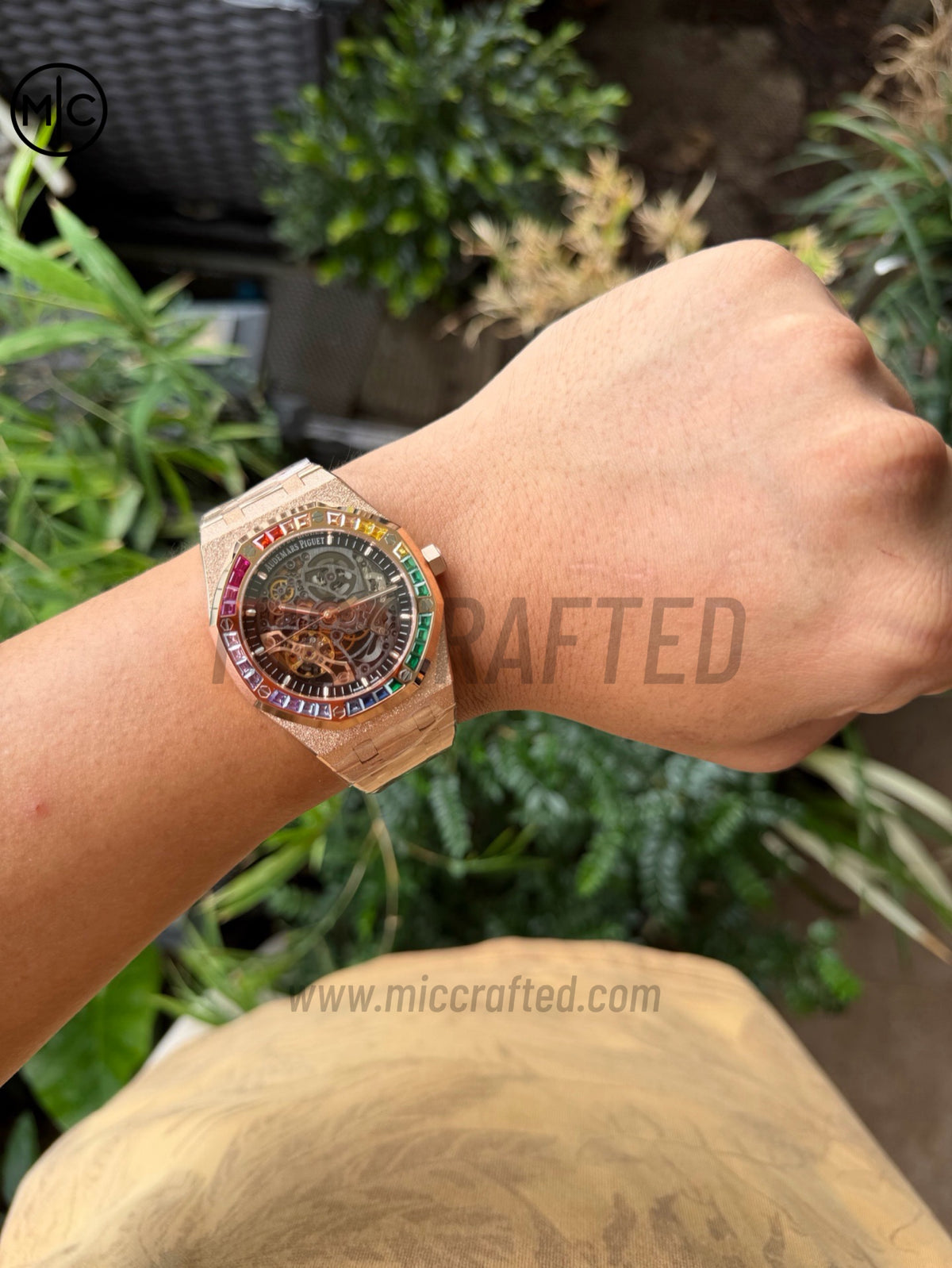Royal Oak 41mm Openworked 15412OR Diamonds Bezel Skeleton Frosted on RG Bracelet – Premium Edition