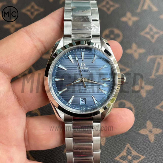 Aqua Terra 150M 41mm Master Chronometers Light Blue Dial on SS Bracelet – Premium Edition