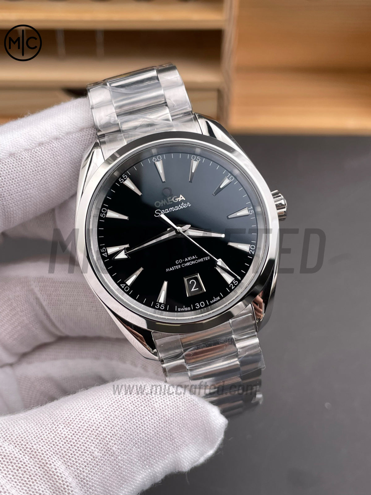 Aqua Terra 150M 41mm Master Black Dial on SS Bracelet – Premium Edition
