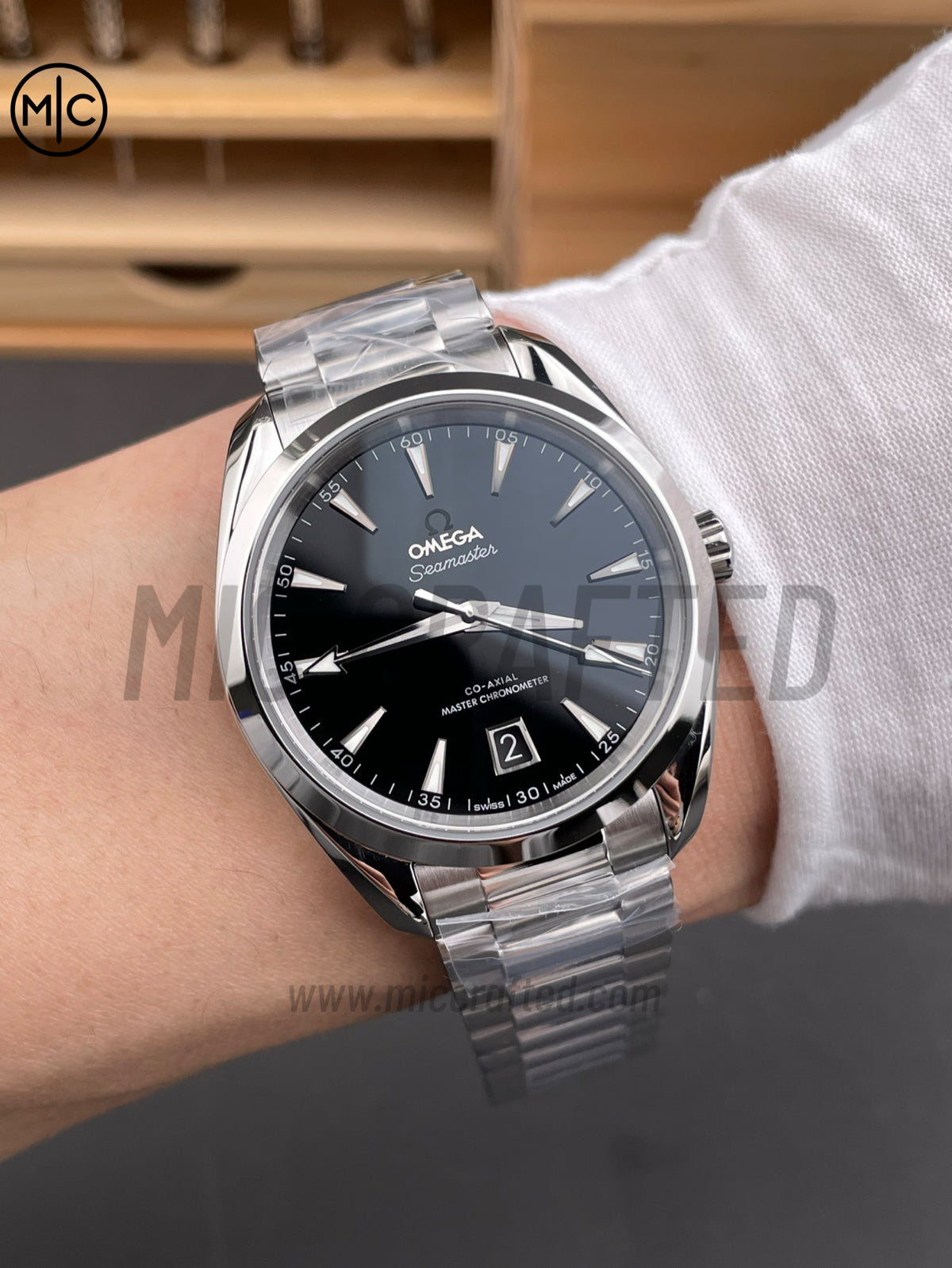 Aqua Terra 150M 41mm Master Black Dial on SS Bracelet – Premium Edition