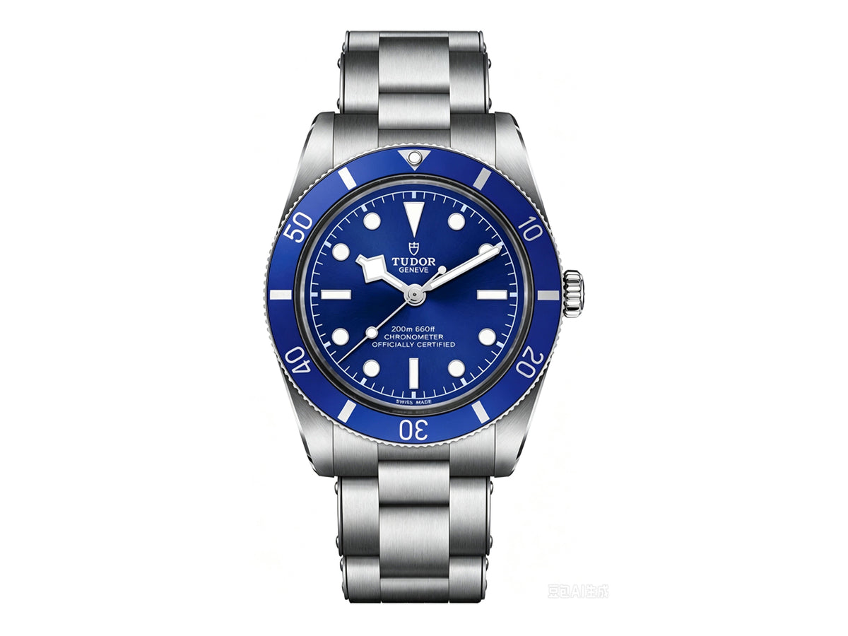 Black Bay Fifty Four 37mm 不鏽鋼 藍色錶盤搭配鉚釘錶鏈 - 尊享版