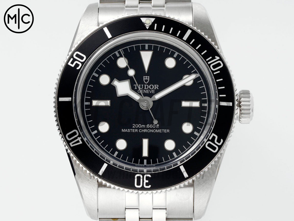 Black bay 41mm Black Bezel Black SS Dial on Jubilee Strap – Premium Edition