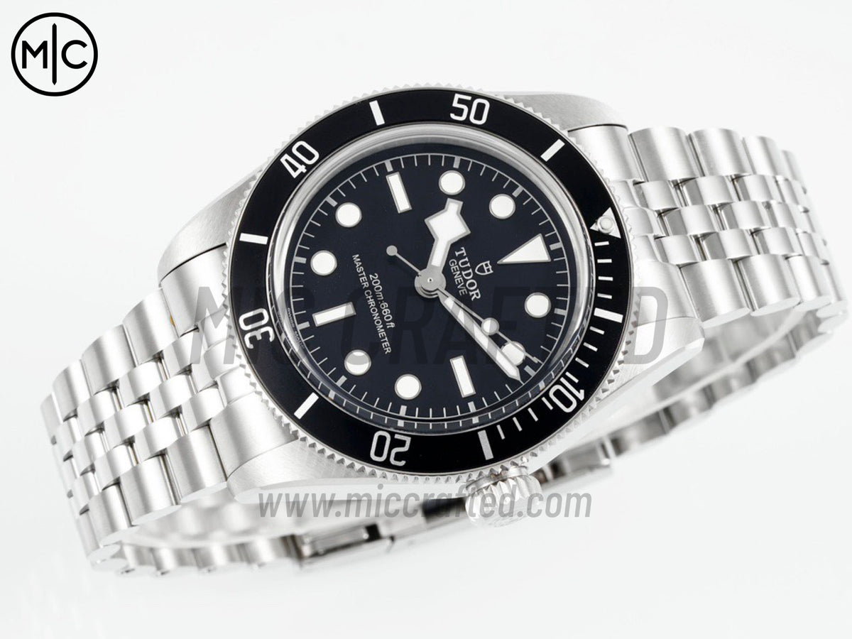Black bay 41mm Black Bezel Black SS Dial on Jubilee Strap – Premium Edition