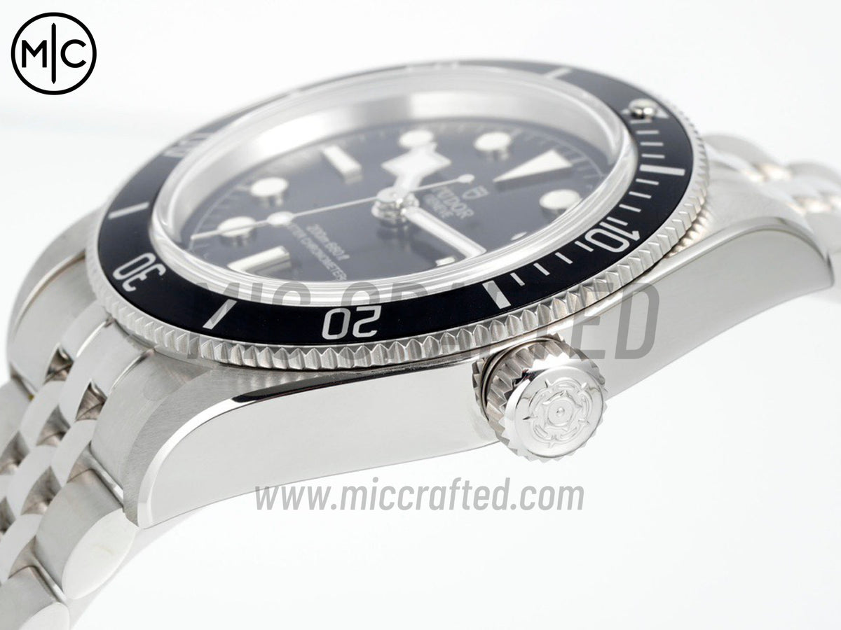 Black bay 41mm Black Bezel Black SS Dial on Jubilee Strap – Premium Edition