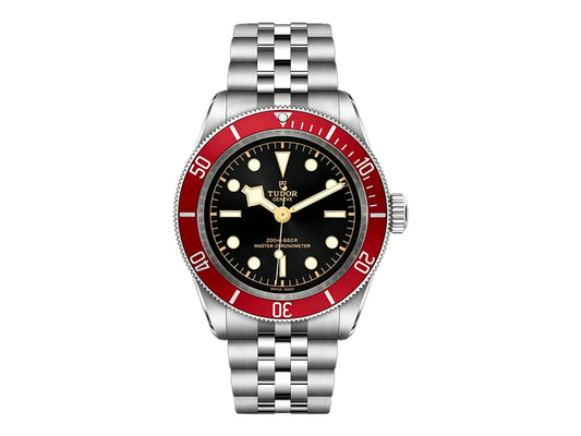 Black bay 41mm SS Red Bezel Black Dial on Jubilee Strap – Premium Edition