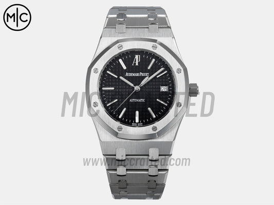 Royal Oak 39mm 15300 SS Black Textured Dial on SS Bracelet – Premium Edition