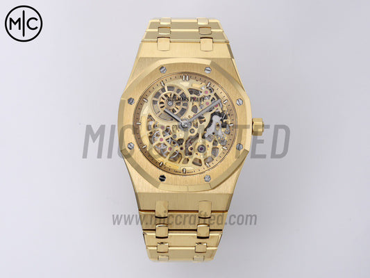 Royal Oak Openworked 16204 39mm YG Skeleton Dial on YG Bracelet – Premium Edition
