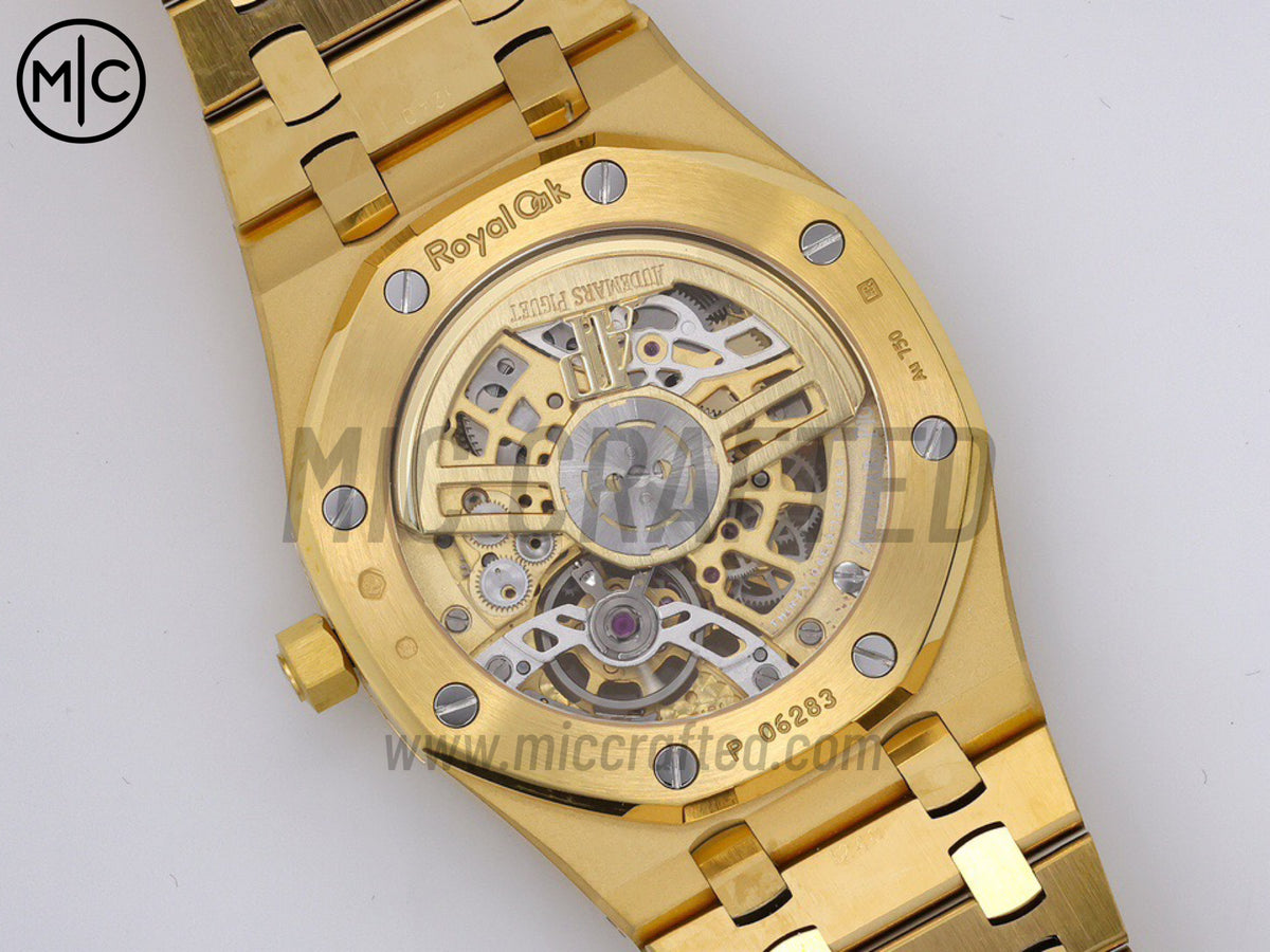 Royal Oak Openworked 16204 39mm YG Skeleton Dial on YG Bracelet – Premium Edition