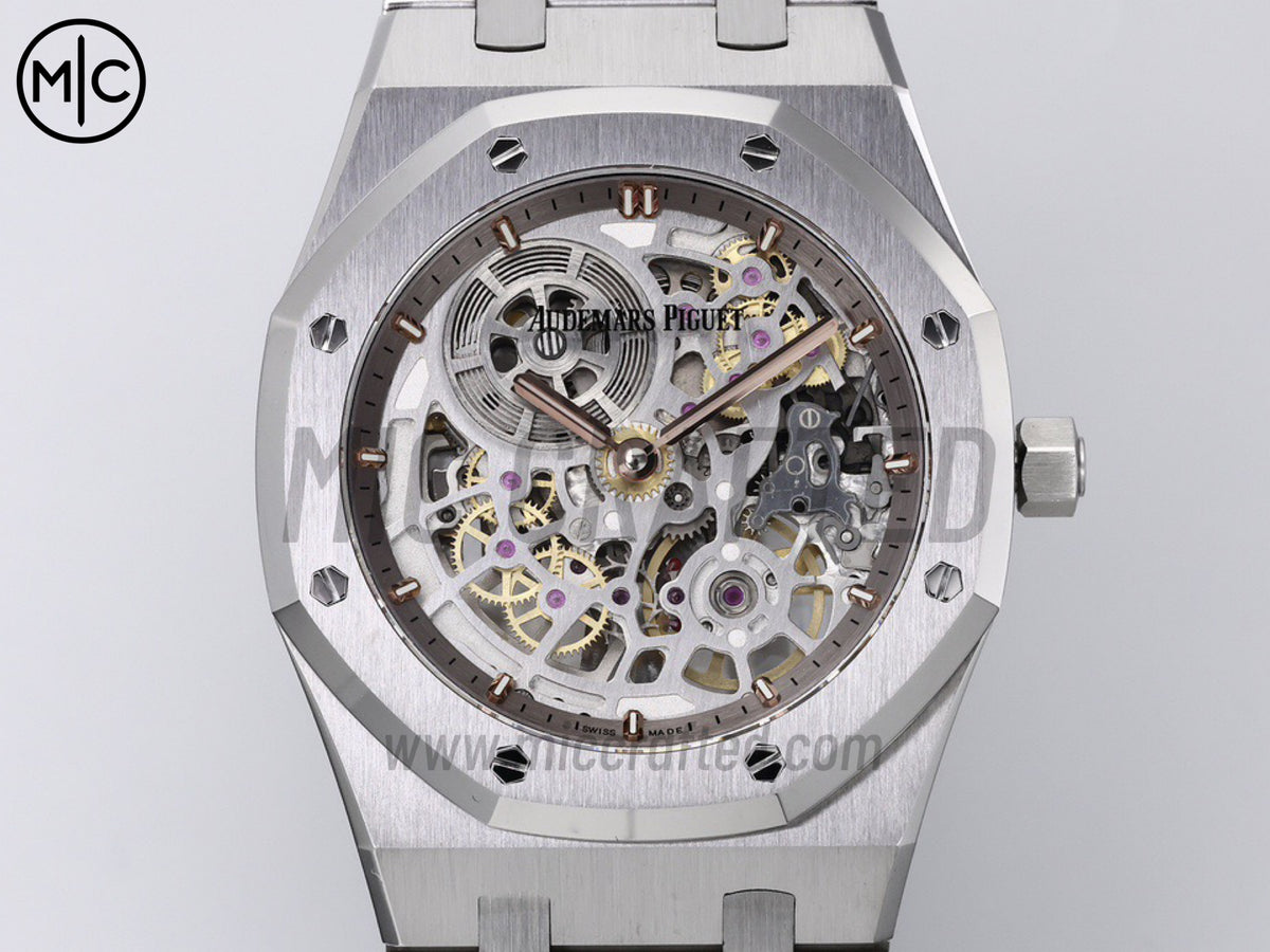 Royal Oak Openworked 16204 39mm 不鏽鋼 鏤空錶盤搭配不鏽鋼錶鏈 - 尊享版
