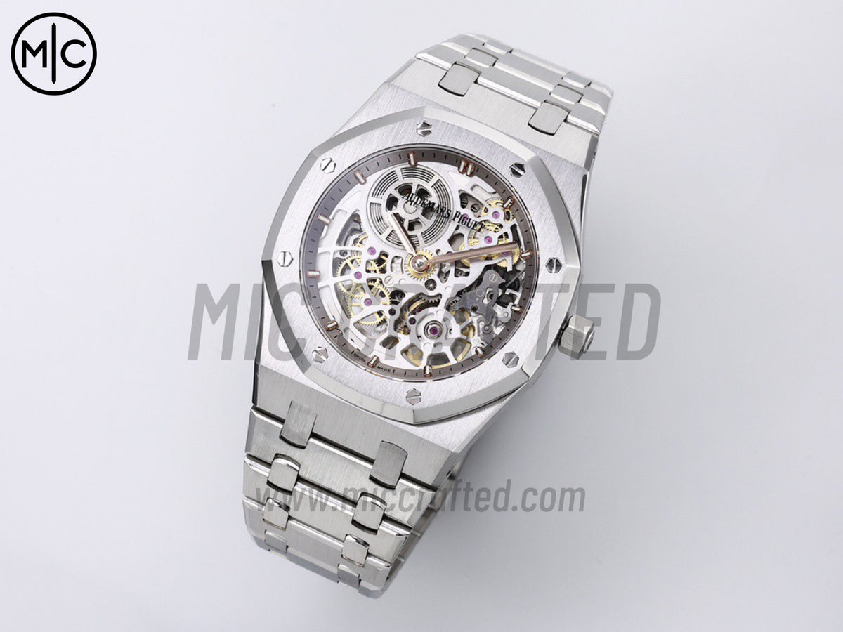 Royal Oak Openworked 16204 39mm 不鏽鋼 鏤空錶盤搭配不鏽鋼錶鏈 - 尊享版