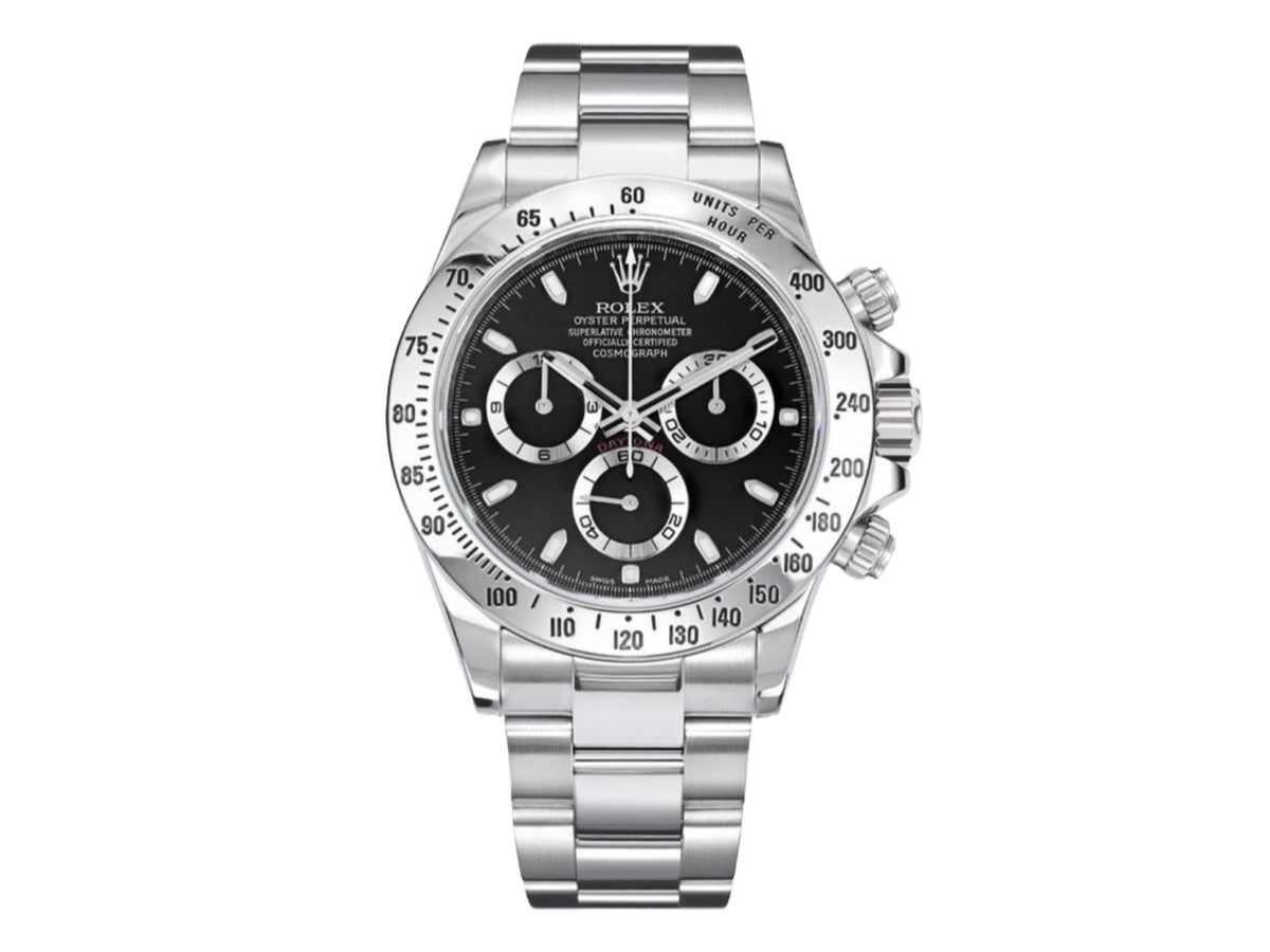 Daytona 116520 904L 精鋼黑色錶盤配 SS 錶鏈 - 尊享版
