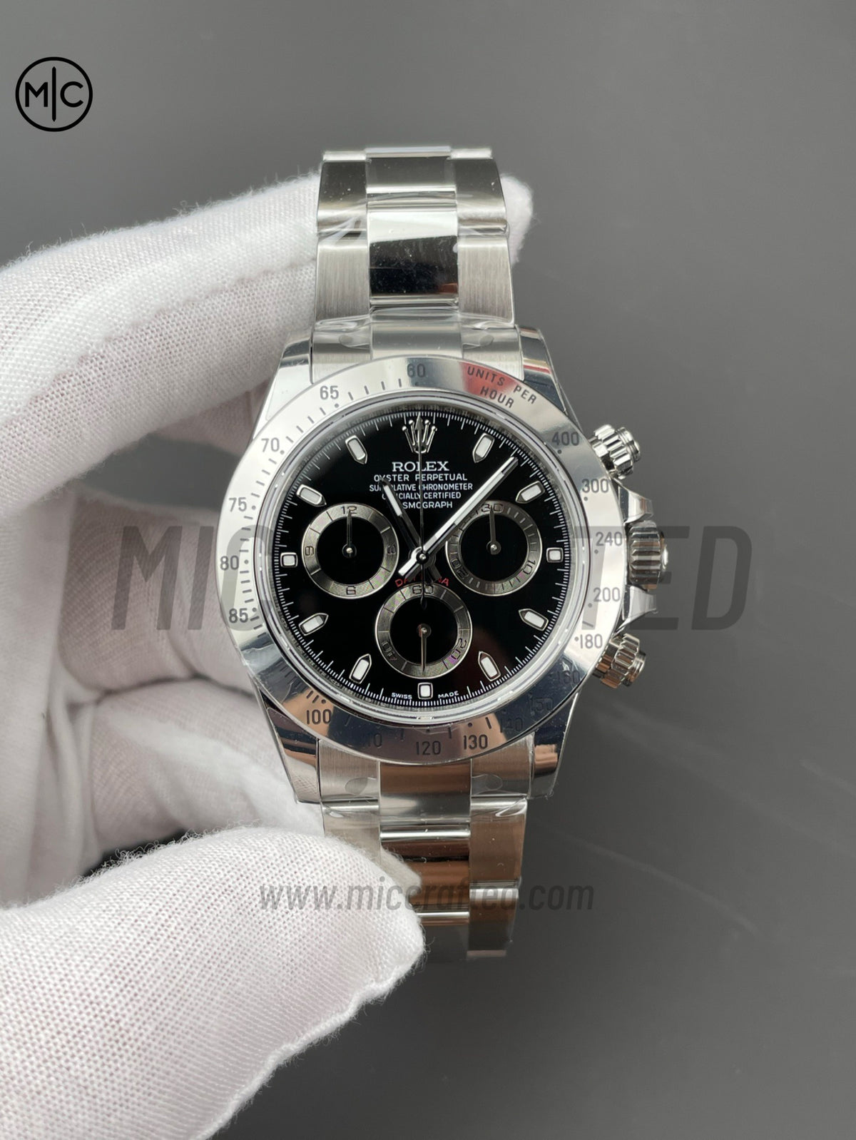 Daytona 116520 904L 精鋼黑色錶盤配 SS 錶鏈 - 尊享版