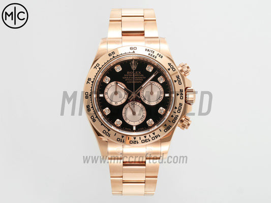 Daytona 126505 Black/RG Diamonds Dial on RG Bracelet – Premium Edition