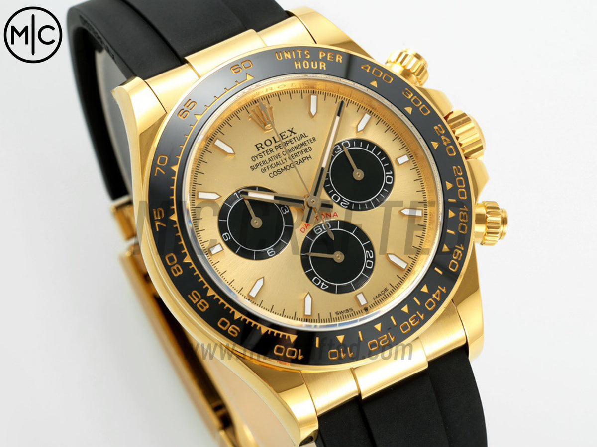 Daytona 126518 YG/Black Dial on Oysterflex Strap – Premium Edition