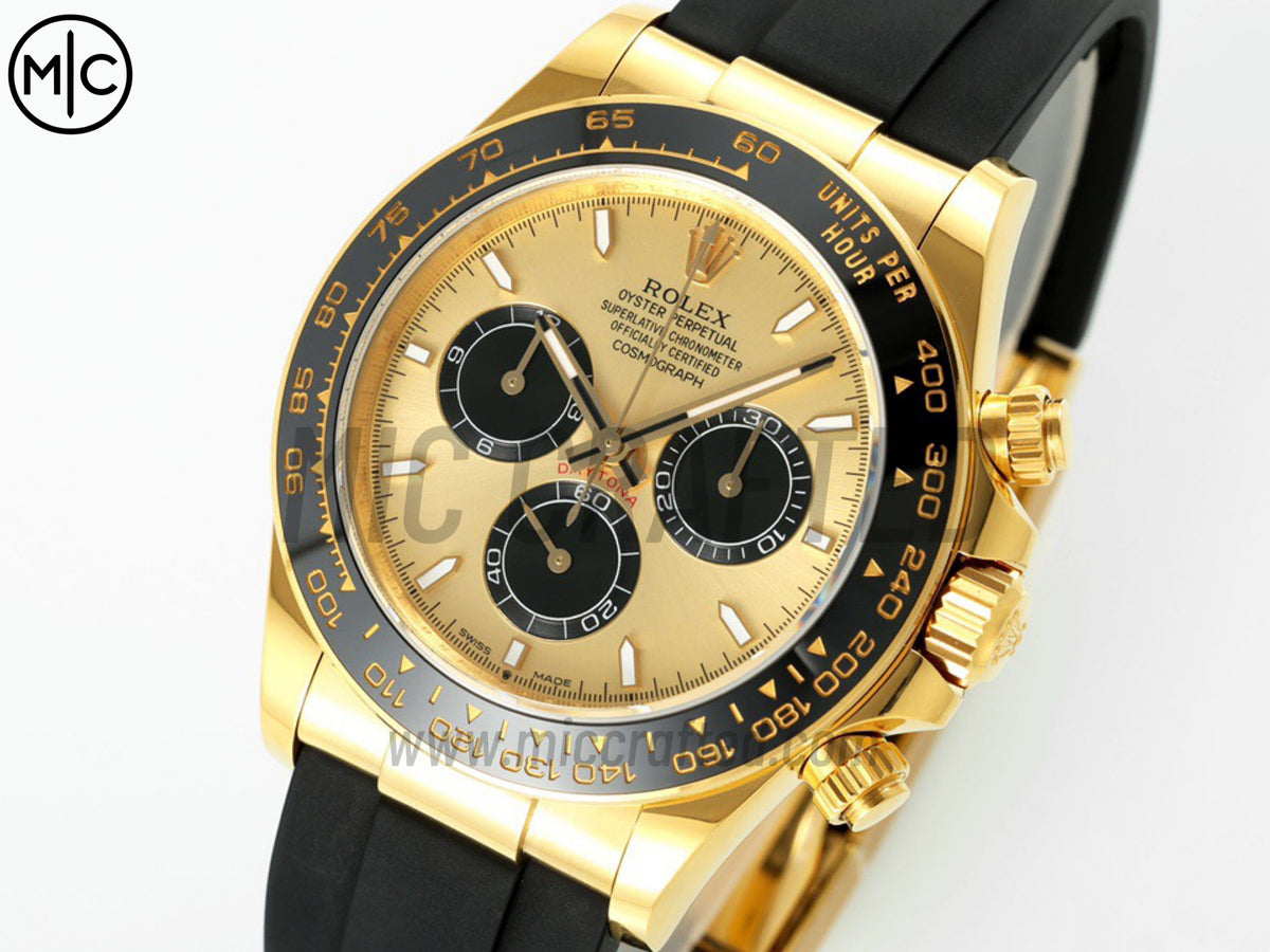 Daytona 126518 YG/Black Dial on Oysterflex Strap – Premium Edition
