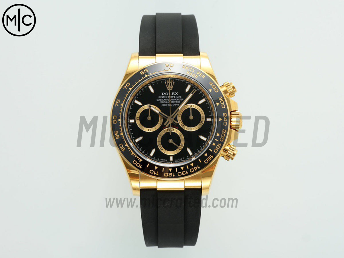 Daytona 126518 Black Dial on Oysterflex Strap – Premium Edition