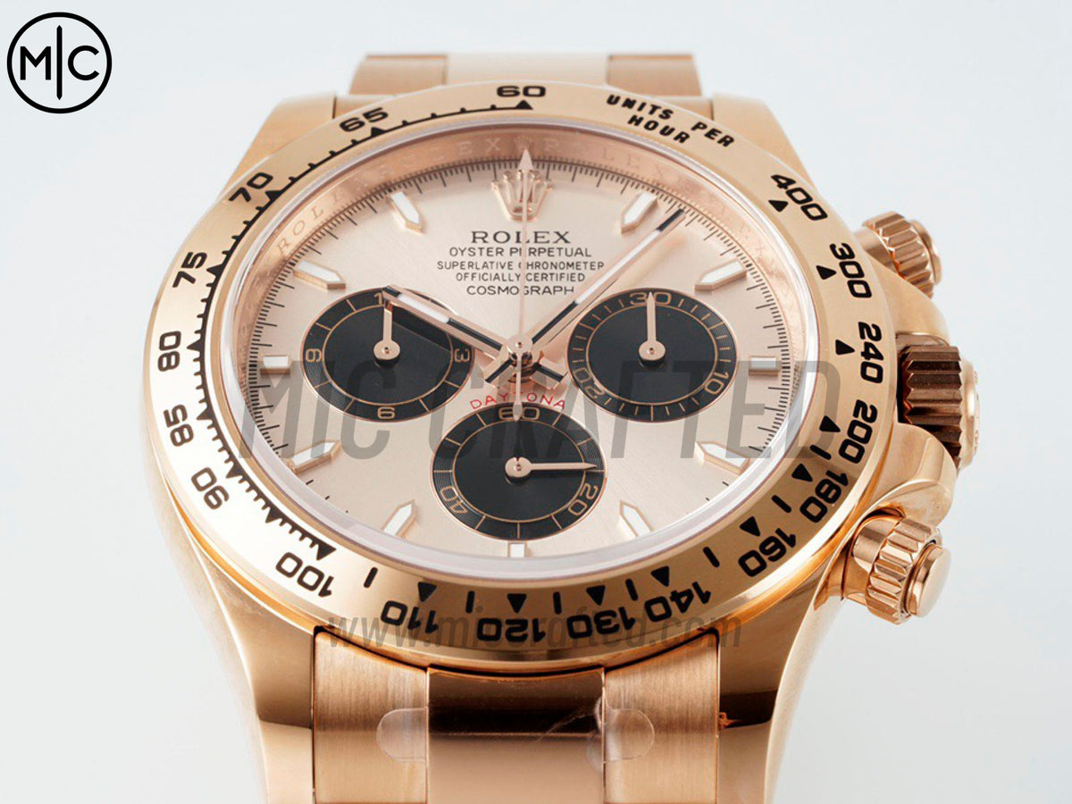 Daytona 126505 玫瑰金/黑色錶盤配玫瑰金錶鏈 - 尊享版