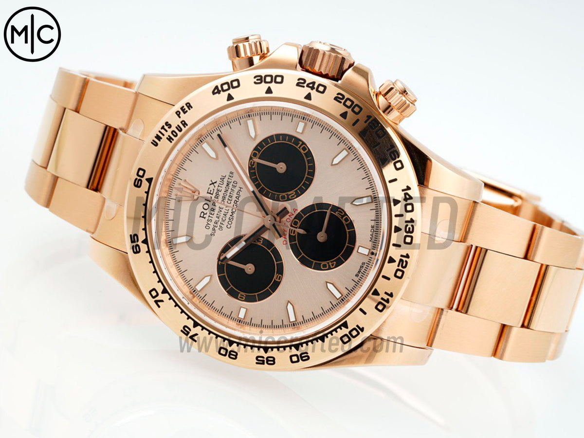 Daytona 126505 玫瑰金/黑色錶盤配玫瑰金錶鏈 - 尊享版