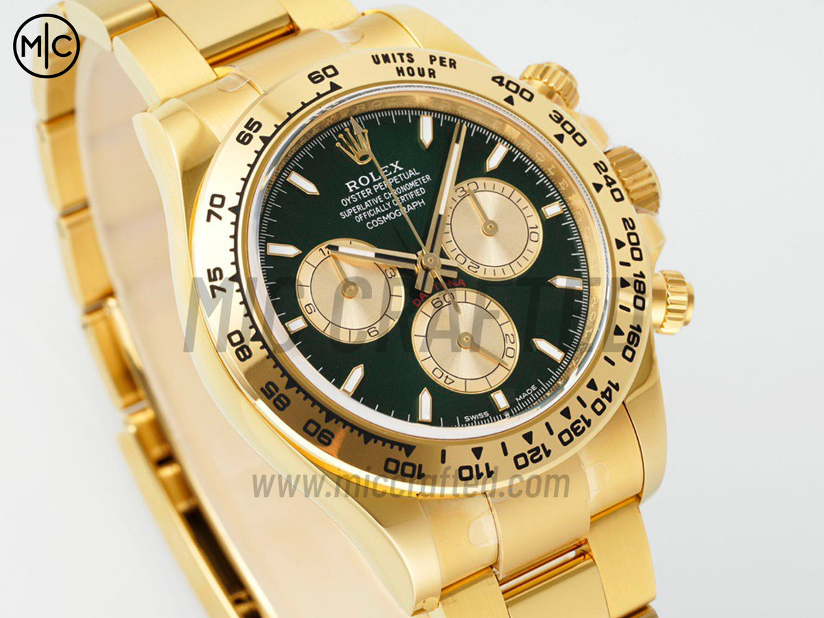 Daytona 126508 Green/YG Dial on YG Bracelet – Premium Edition