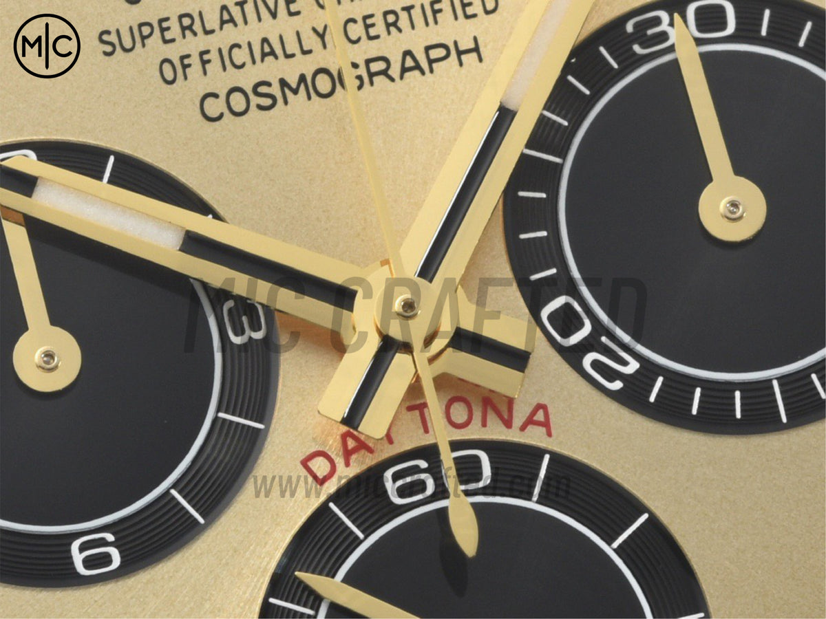 Daytona 126508 黃金/黑色錶盤配黃金錶鏈 - 尊享版