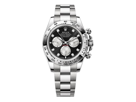 Daytona 126509 Black/Silver Diamonds Dial on SS Bracelet – Premium Edition