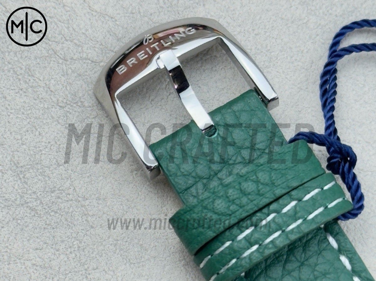 Top Time B01 38mm Racing Green/White Dial on Green Leather Strap – Premium Edition